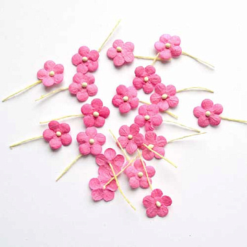 Набор мини-цветочков "Фуксия", 20 шт (Craft)