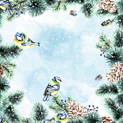Бумага "Winter birds - 3" (SunnyCraft)