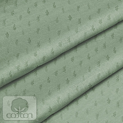 Отрез ткани 79х50 см "Травинки на зеленом" (Cotton)