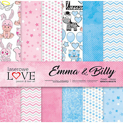 Набор бумаги 30х30 см "Emma & Billy", 6 листов (Laserowe LOVE)