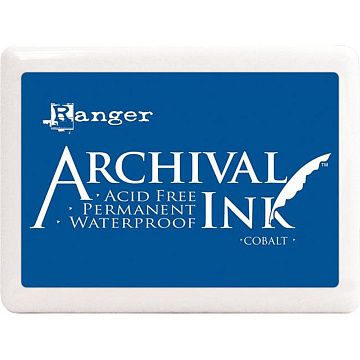 Водостойкая перманентная подушечка Archival Ink XL Cobalt Кобальт (Ranger)