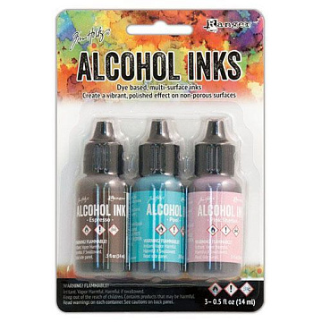 Набор алкогольных чернил Tim Holtz "Retro Café", 3 шт (Ranger)