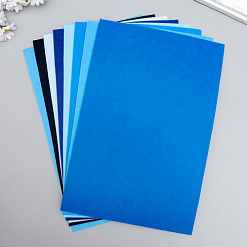 Набор фетра А4 "Палитра сине-голубого", толщина 2 мм, 8 листов (АртУзор)