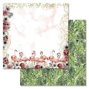 Бумага "Роскошный фламинго. Тропики" (ScrapMania)