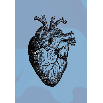 Штамп "Сердце", 3х4,5 см (Креатив)