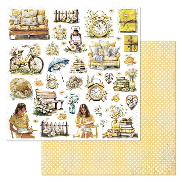 Бумага "Сезон ромашек. Фрагменты" (ScrapMania)
