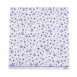 Бумага жемчужная с голографическим фольгированием "Синие звезды" (АртУзор)