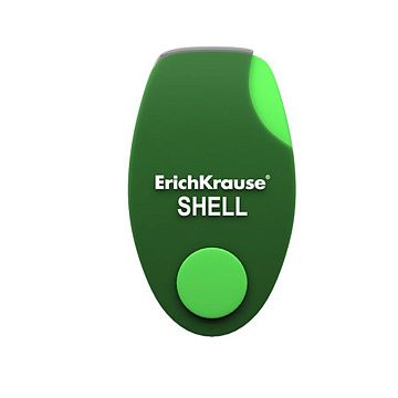 Ластик "Shell. Зеленый", в пластиковом корпусе (Erich Krause)