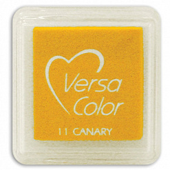 Подушечка чернильная пигментная Versacolor, размер 2,5х2,5 см, цвет канареечный