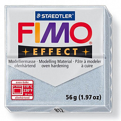 Пластика FIMO белая с блестками 56 гр