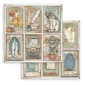 УЦЕНКА Бумага 30х30 см "Lady vagabond. Lifestyle cards" (Stamperia)