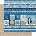 Набор бумаги 30х30 см с наклейками "Ocean Blue. Синий океан", 16 листов (Graphic 45)