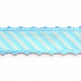 Лента капроновая "Голубые диагонали", ширина 4 см, длина 0,9 м