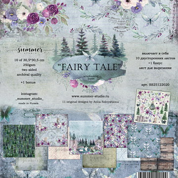 Набор бумаги 30х30 см "Fairy tale", 11 листов (Summer Studio)