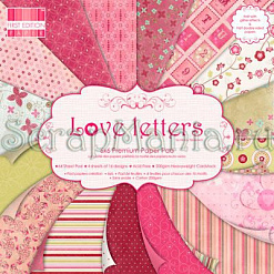 Набор бумаги 15х15 "Любовь", 16 листов (First Edition, 1/4 набора)