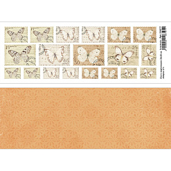 Лист с картинками 10х30 см "Марки 17" (ScrapMania)