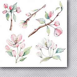 Набор бумаги 15х15 см "Paradise apple tree. Цветы", 24 листа (Paper Heaven)