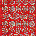 Контурные наклейки переливающиеся "Цветы", красные (JEJE)