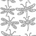 Контурные наклейки "Маленькие стрекозы", цвет серебро (JEJE)