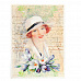 Тканевая карточка "Дама в белой шляпе" (SV)