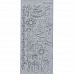 Контурные наклейки "Рождество" с перфорацией, лист 10x24,5 см, цвет серебро