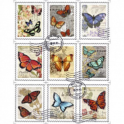 Набор марок "Парк бабочек" (Scrapmania)