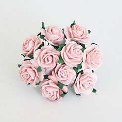 Букет крупных роз "Розово-персиковый", 2 см, 10 шт (Craft)