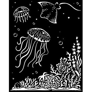 Трафарет 20х25 см "Songs of the sea. Jellyfish" (Stamperia)