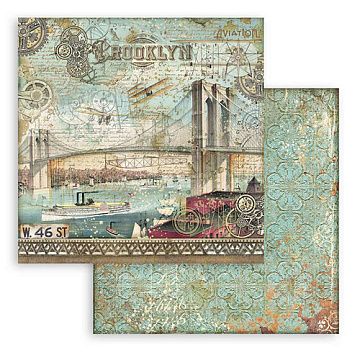 УЦЕНКА Бумага 30х30 см "Sir Vagabond Aviator. Brooklyn" (Stamperia)