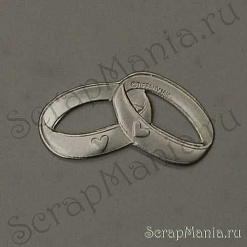 Картонные фигурки "Свадебные кольца" серебро (Ursus)