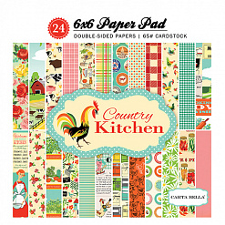 Набор бумаги 15х15 см "Country kitchen", 24 листа (Carta Bella)