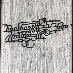 Нож "Абстракция", 4,4х10,3 см (ArtScrap)