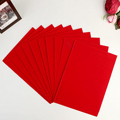 Бумага на клеевой основе А4 "Бархат. Красный", 10 листов (АртУзор)