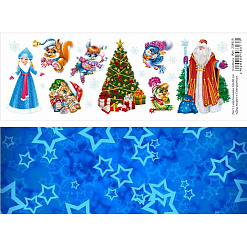 Лист с картинками 10х30 см "Дед мороз и Снегурочка" (ScrapMania)