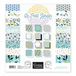 Набор бумаги 30х30 см "Le petit jardin", 24 листа (Couture Creations)