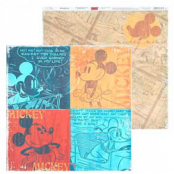 Бумага 29,5х29,5 см "Old's cool. Mickey" (АртУзор)