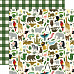 Набор бумаги 30х30 см с наклейками "Animal safari", 12 листов (Echo Park)