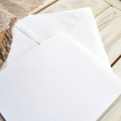 Заготовка для открытки 15,5х15,5 см "Гармошка белая", с конвертом (HEYDA)