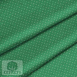 Отрез ткани 79х50 см "Горошек на ярко зеленом" (Cotton)
