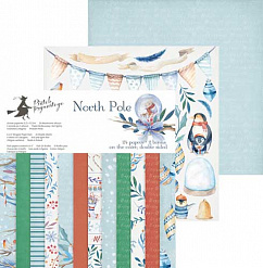 Набор бумаги 15х15 см "North Pole", 24 листа (Piatek13)