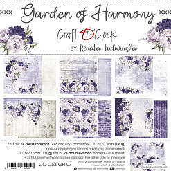Набор бумаги 20х20 см "Garden of harmony", 24 листа (CraftO'clock)