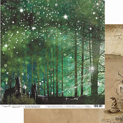 Бумага 30х30 см "Волшебник Гарри. Волшебный лес" (Scrapmama)