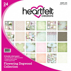 Набор бумаги 30х30 см "Flowering dogwood", 24 листа (Heartfelt Creations)