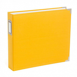 Альбом 30х30 см "Тканевый. Желтый" с файлами для карточек (American Crafts)
