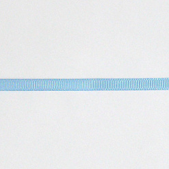 Лента репсовая голубая, ширина 0,6 см, длина 5,4 м