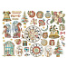 Набор вырубок из плотного картона "Christmas greeting", 48 шт (Stamperia)