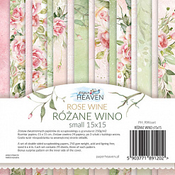 Набор бумаги 15х15 см "Rose wine", 24 листа (Paper Heaven)