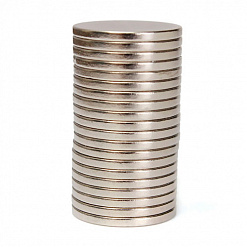 Набор магнитов "Круглые", диаметр 10 мм, толщина 1,5 мм, 20 штук