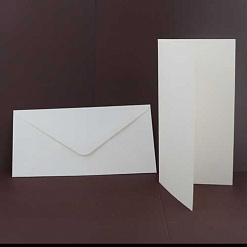 Набор текстурированных заготовок для открыток 10,5х21 см "Кремовые" с конвертами (DoCrafts)