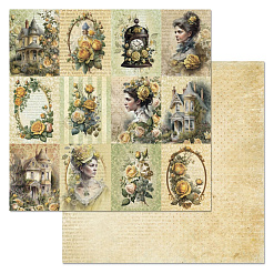 Набор бумаги 20х20 см "Затерянная среди роз", 12 листов (ScrapMania)